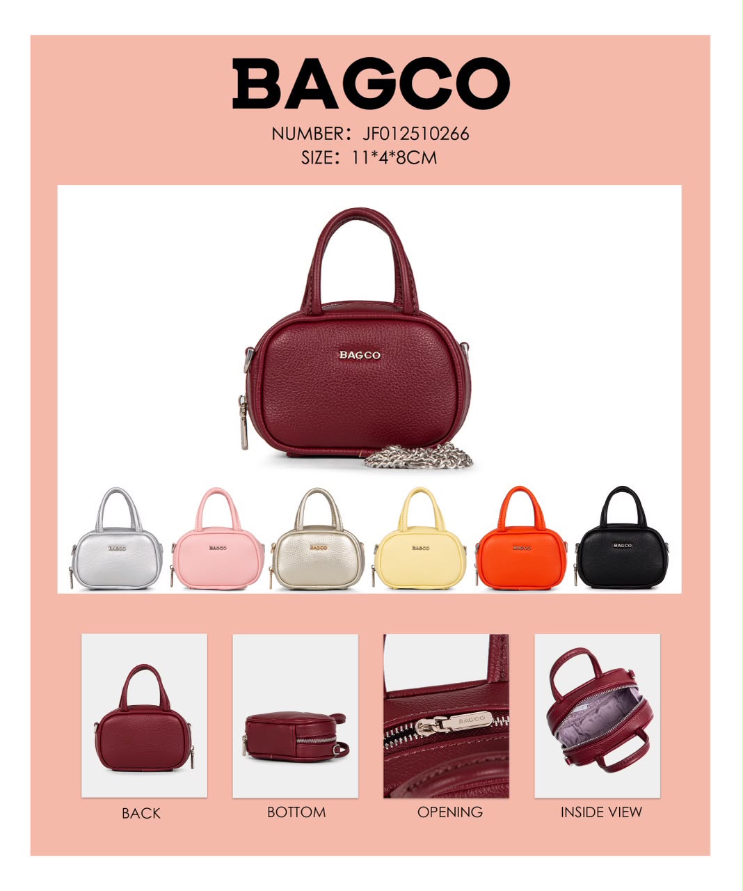 کیف مینی زنانه بگ کو مدل 0266 | اورجینال BAGCO